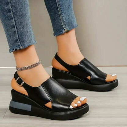 Valka: Sandalias ortopédicas de tacón para mujer