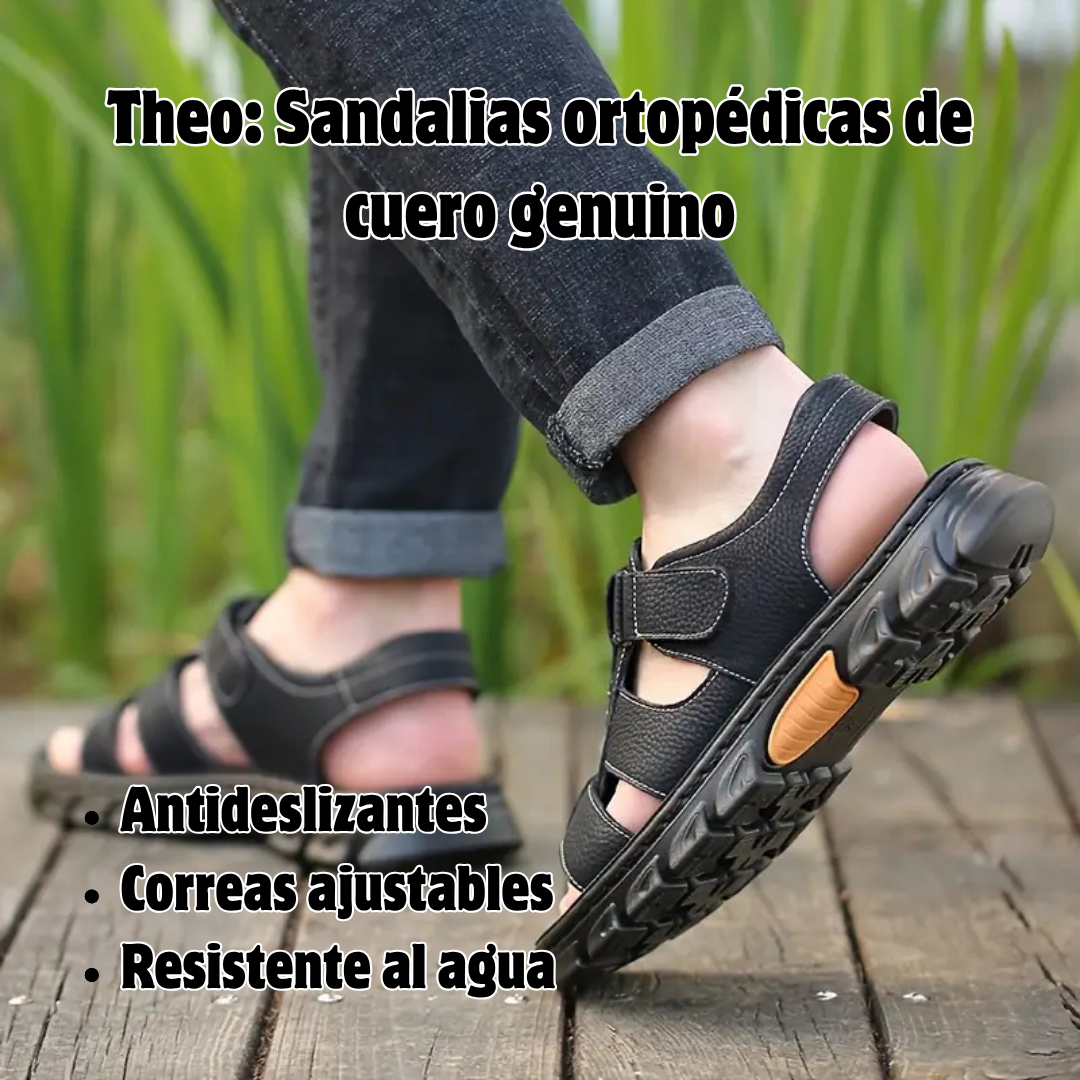 Theo | Sandalias Ortopédicas de Cuero Genuino