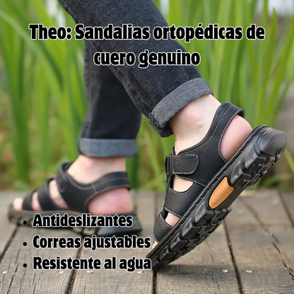 Theo | Sandalias Ortopédicas de Cuero Genuino