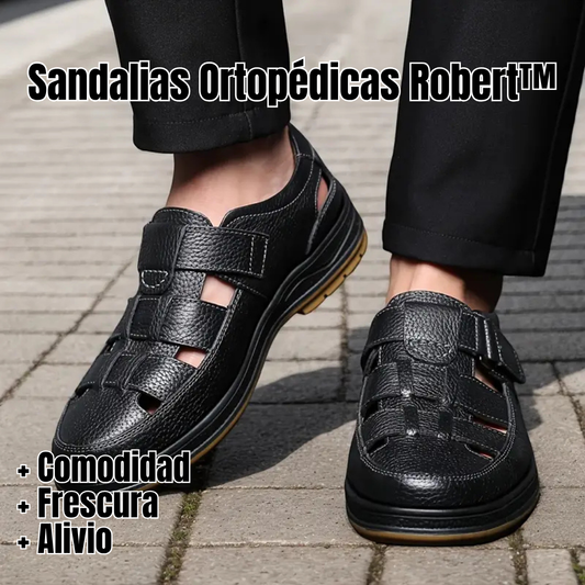 Robert| Sandalias Ortopédicas de Cuero