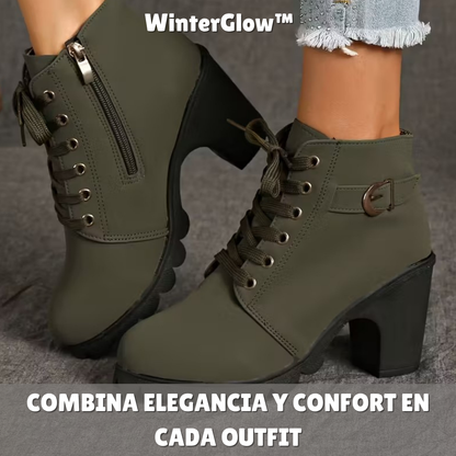WinterGlow™ – Botines con Plataforma y Tacón Cuña para Mujer