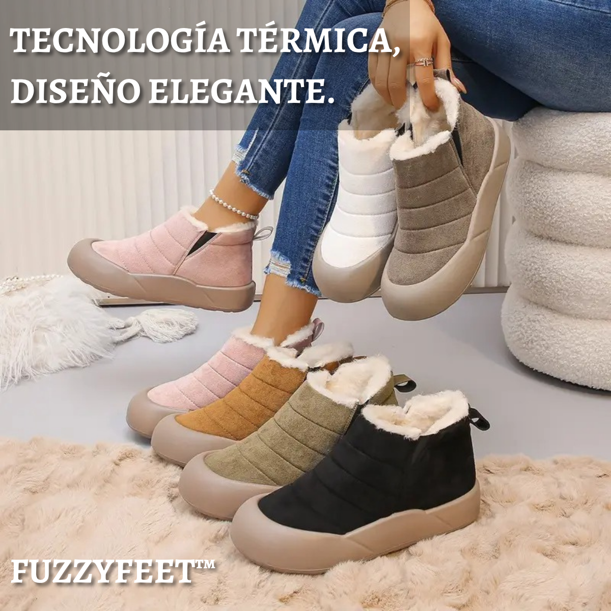 FuzzyFeet | Botín Térmico de Mujer para Invierno