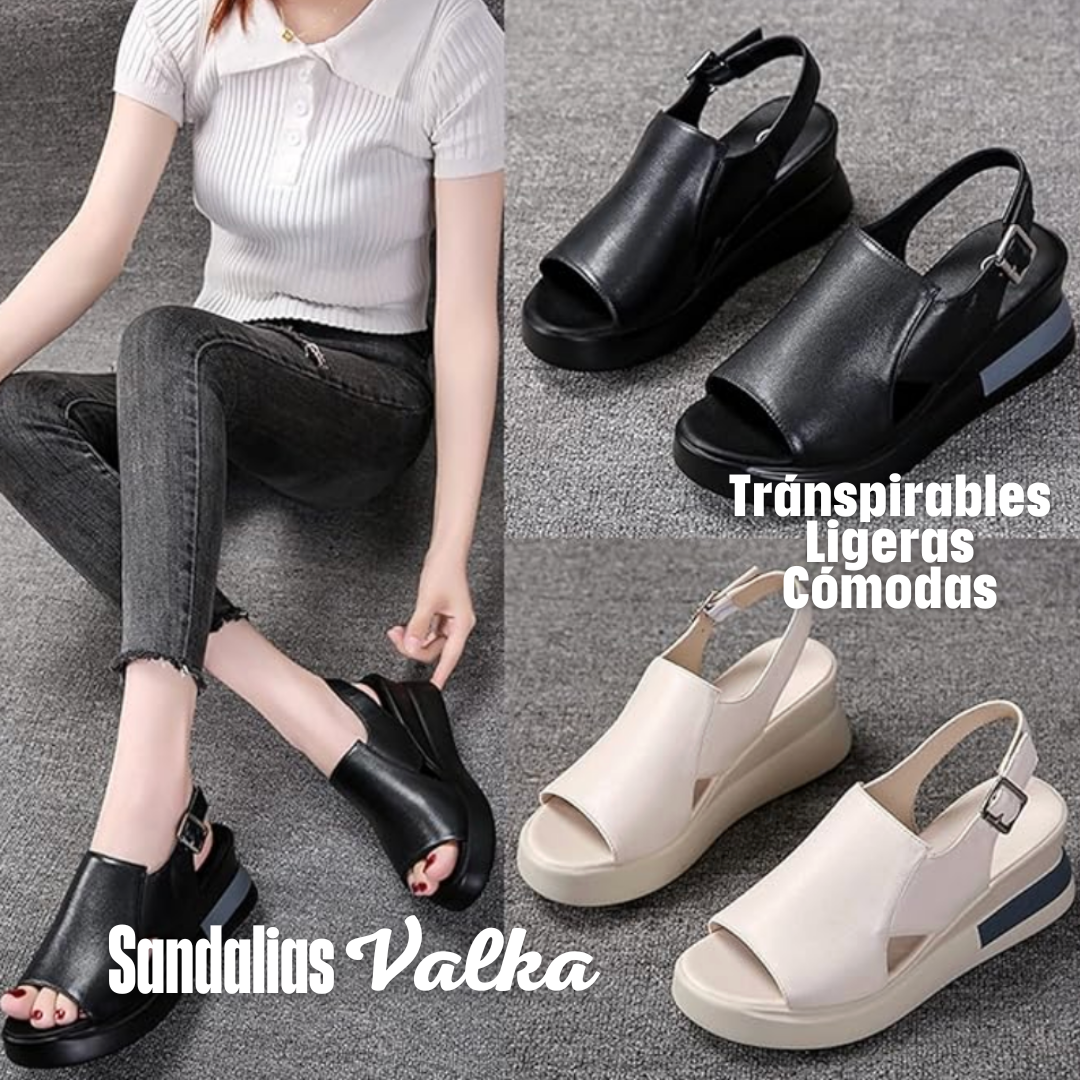 Valka: Sandalias ortopédicas de tacón para mujer