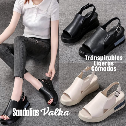 Valka: Sandalias ortopédicas de tacón para mujer