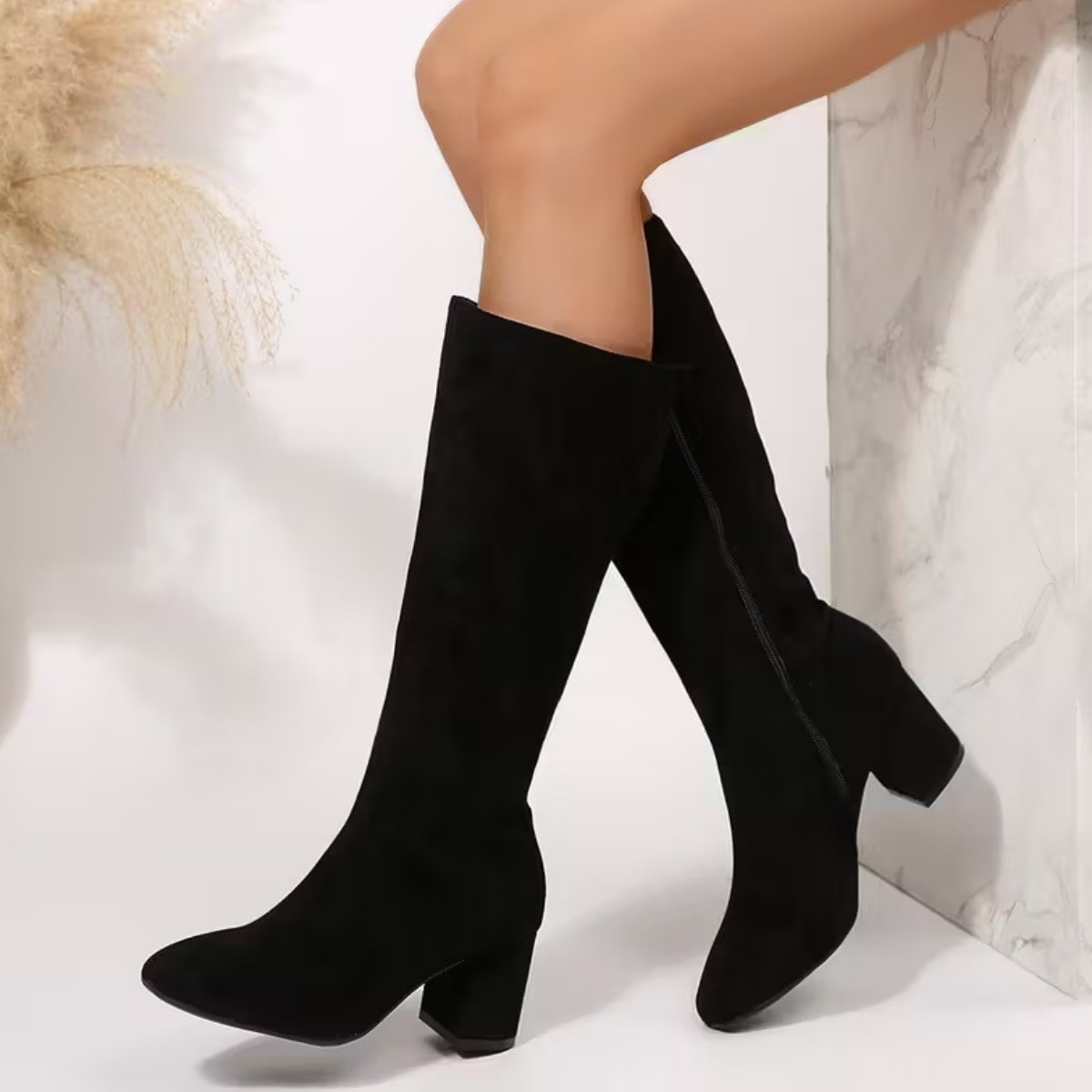 VelvetStep™ | Botas Altas de Invierno con Tacón Elegante