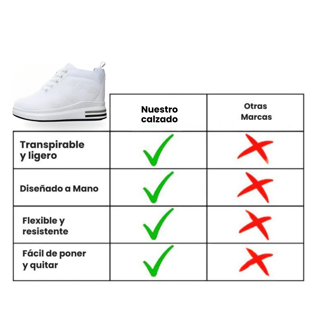 Tiva: Zapatillas Ortopédicas Ultraligeras con Cuña Invisible