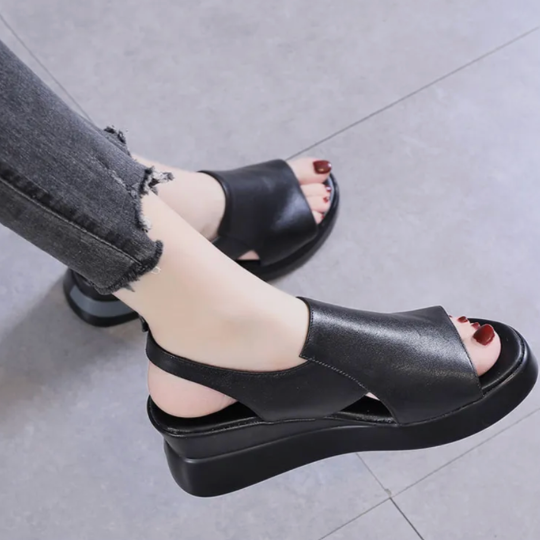 Valka: Sandalias ortopédicas de tacón para mujer