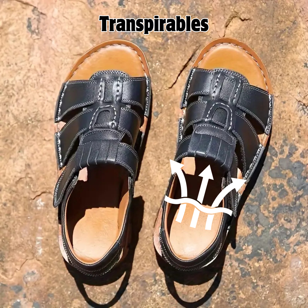 Theo | Sandalias Ortopédicas de Cuero Genuino