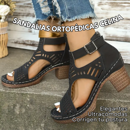 Sandalias ortopédicas de tacón Celina