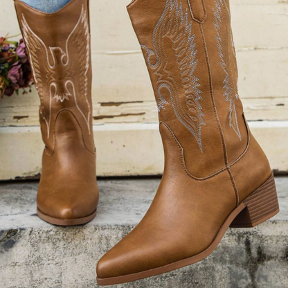 WildSoul™ | Botas Bordadas Retro – El Toque Boho que Enamora