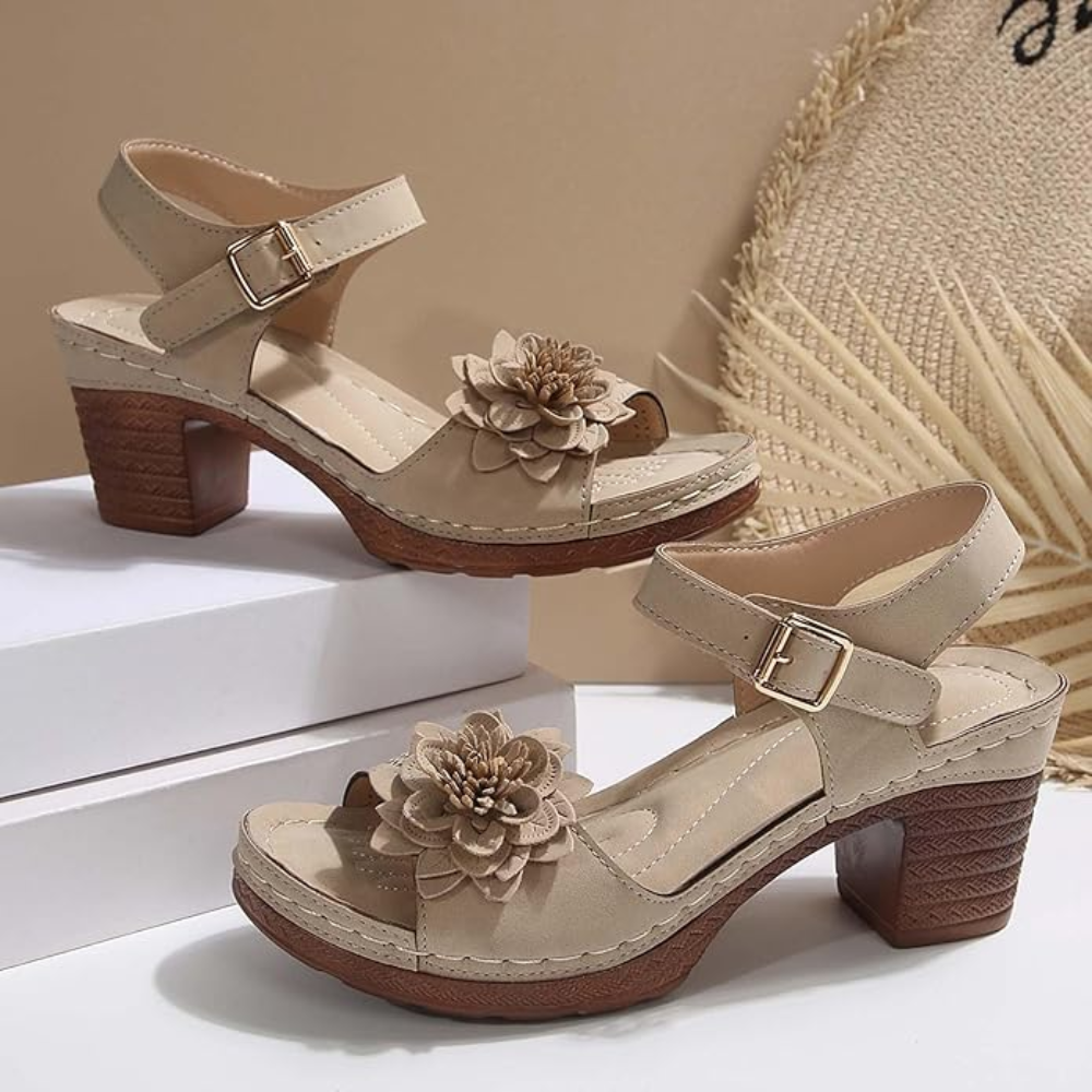 Amelia | Sandalias florales de mujer