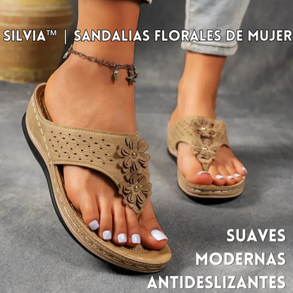 Silvia™ | Sandalias Florales de Mujer