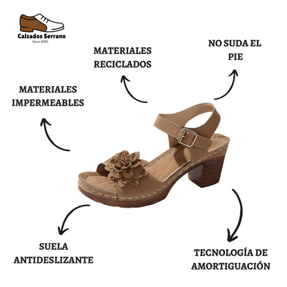 Amelia | Sandalias florales de mujer