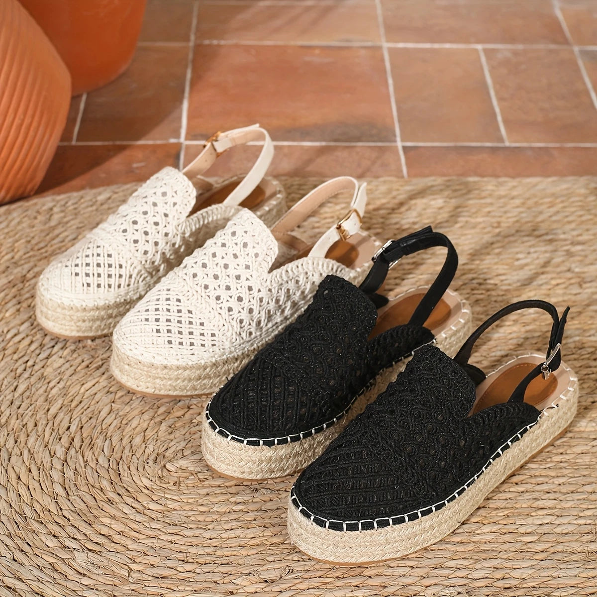 Mika | Sandalias playeras de esparto